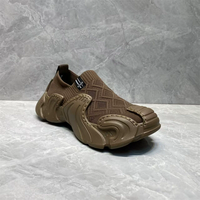 Chaussures de sport décontractées pour hommes en maille unie, à lacets, durables, tendance, polyvalentes, confortables, à semelle épaisse en caoutchouc