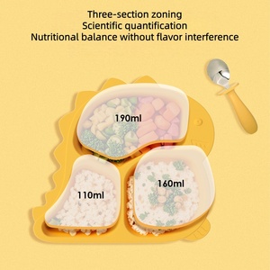 Plato de Silicona de Grado Alimenticio U-TOUCH con Diseño de Dinosaurio para <span class=keywords><strong>Bebés</strong></span> de 6 a 12 Meses, Reutilizable, No Tóxico, Resistente al Calor, Ecológico y Antideslizante - Product Image 2