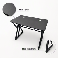 Bureau de jeu personnalisé à haute capacité de charge, table ergonomique avec étagères, bureau d'ordinateur, bureau PC, bureau de sport électronique, structure en tube d'acier, table de bureau