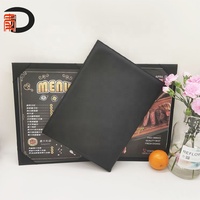 Couvre-menus A5 A4 en cuir PU personnalisé pour restaurant, hôtel, dossier de protection