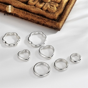 S925 Sterling Silver Đính Cườm Vòng Đeo Tay Vòng Cổ, Hoa Hình Trái Tim Hình Vòng Tròn Chuỗi Mảnh, Tự Làm Đồ Trang Sức Phụ Kiện - Product Image 1