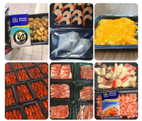 Petite machine de scellage sous vide pour barquettes en plastique PP, pour sceller les barquettes, les bols, les aliments frais, la viande, les fruits de mer, les supermarchés