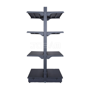 Système vertical en forme de T double face blanc Porte-gondole Acier Fer époxy Poudre enduite 1510x1200x900 Étagères de supermarché - Product Image 2