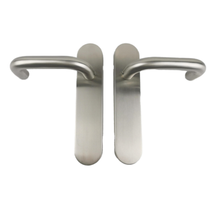 Manija de Puerta Moderna de Acero Inoxidable EN1906 para Hotel con Placa Trasera, Resistente al Fuego y 5 Años de Garantía - Product Image 1