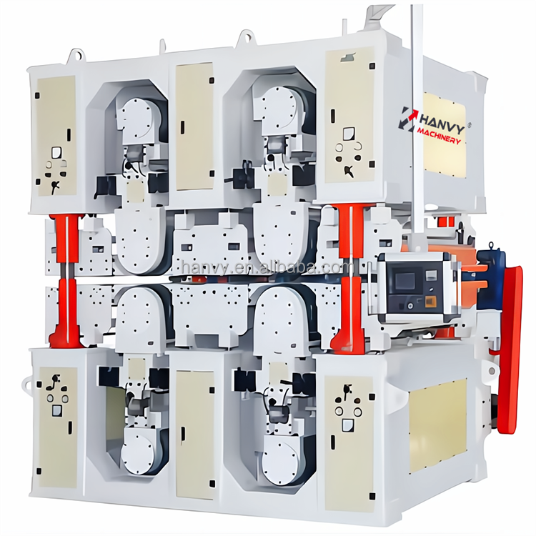 Двухсторонняя шлифовальная машина с 4 шлифовальными головками для изготовления фанеры