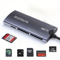 Lector de Tarjetas Multifunción USB3.0 de Alta Velocidad OEM, Aleación de Aluminio, Compatible con CF/SD/TF/XD/MS/M2, Apto para Teléfonos Móviles y Computadoras Portátiles