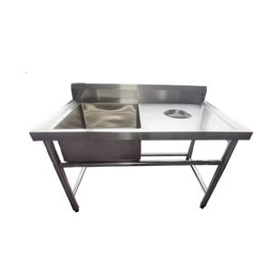 Fregadero de cocina de acero inoxidable personalizable VICTORY, suministro de fábrica, equipo de catering para hoteles, restaurantes, recogida de residuos de alimentos - Product Image 1