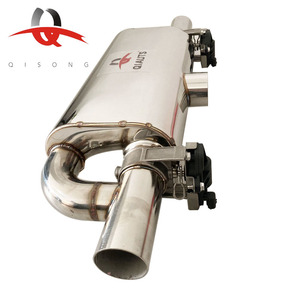 Silenciador trasero de válvula eléctrica universal de dos salidas tipo T de acero inoxidable para reacondicionamiento de automóviles deportivos - Product Image 6