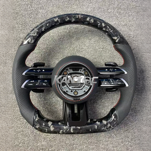 พวงมาลัยคาร์บอนไฟเบอร์แบบเจาะรูสำหรับรถเมอร์เซเดสเบนซ์ W204 W205 W211 W212 W176 W177มล. W166 X253 W221 W222 <span class=keywords><strong>AMG</strong></span> - Product Image 5