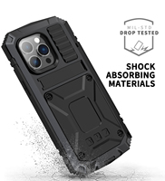 Vente en gros, coque de téléphone complète de luxe robuste Armor 360 pour iPhone 14 Pro Max 14Plus 13 12 11 housse antichoc en aluminium métallique