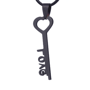 Collar con Colgante de Letra LOVE en Cadena de Cuerda Plateada de Acero Inoxidable Clásico de Moda ZRM, Joyería con Dije para Parejas - Product Image 2