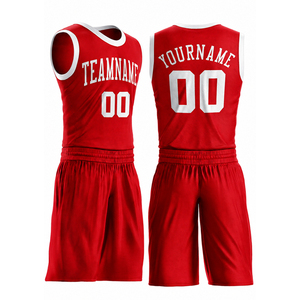 Ensemble d'uniformes de basket-ball personnalisés avec logo imprimé, légers et respirants, pour hommes et femmes, 100% polyester - Product Image 3