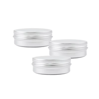 Pot cosmétique en aluminium coloré 30g 60g 50g 80g 100g 250g, boîte en aluminium noir pour savons et bougies