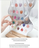 Présentoir rectangulaire sans cadre en verre pour cartes de couleurs, présentoir pour faux ongles, vernis gel, étagère de présentation pour manucure