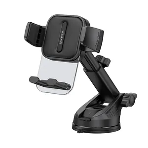 USAMS US-ZJ072 Air Vent Telefon halter im Auto Car Center Console Einziehbarer transparenter Auto-Handy halter