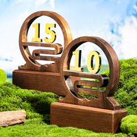 Trophée en bois personnalisé, récompense sportive, certificat d'entreprise, certificat doré, certificat avec logo gravé au laser, souvenir d'anniversaire, cadeau