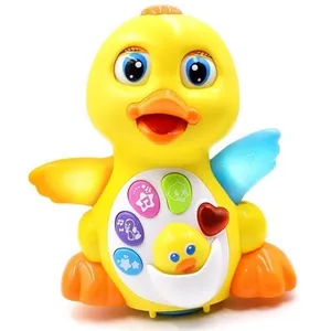 OEM giocattoli elettrici personalizzati <span class=keywords><strong>Action</strong></span> <span class=keywords><strong>Figure</strong></span> bella anatra gialla musicale per bambini giocattoli PVC plastica Unisex animali - Product Image 1