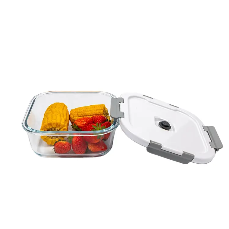Professional Lunch Box Glass With Lock Lids High Borosilicate Glass Food Storage Container
