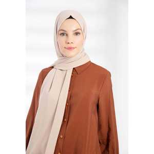 Chal de Crepé en Color Piedra, Hijab Étnico Bordado de Primera Calidad, Tejido Suave de Modal, Velo, Rayón, Poliéster y Algodón, con Logotipo Personalizable - Product Image 5