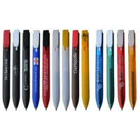 Promotionele gepersonaliseerde print multicolor platte bal pen plastic bladwijzer pen