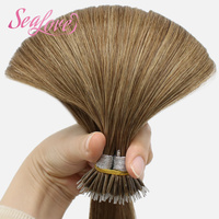 Extensiones de Cabello Humano 100% con Anillas Nano, Cabello Virgen Remy con Cutícula Alineada, Cabello Suave y Liso para Uso Profesional en Salón