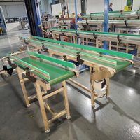 1m Convoyeur à bande Prix Petite taille Vitesse réglable Cadre en aluminium Petit convoyeur en PVC pour logistique et magasin Entrepôt alimentaire