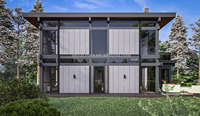 Maison préfabriquée 3 Chambres et Salon Villa américaine Maison en acier préfabriquée 2 étages Granny Flat House Garden Buildings Casa