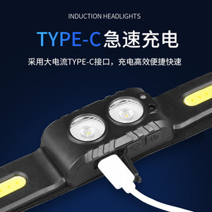 Lampe frontale LED rechargeable 150 lm W lumière blanche pour course en extérieur, pêche, multifonctionnelle - Product Image 5