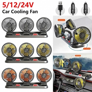 Ventilador 2 en 1 para <span class=keywords><strong>Coche</strong></span> con Rotación de 360 Grados, 3 Velocidades, USB, Portátil, <span class=keywords><strong>Aire</strong></span> <span class=keywords><strong>Acondicionado</strong></span>, 5V/12V/24V para Enfriamiento de Vehículos - Product Image 4