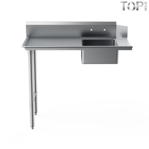 Mesa de Trabajo Comercial para Lavado de Platos con Operación Izquierda/Derecha, 30-3/8"W x 46-1/4"H, con Drenaje, Acabado Pulido, Resistente a la Corrosión, 5 Años de Garantía - Product Image 3