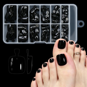 120 faux ongles de pieds blancs à presser, couleur nude rose, couvrance totale, pour le <span class=keywords><strong>nail</strong></span> <span class=keywords><strong>art</strong></span> quotidien des pieds - Product Image 5