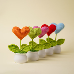 Macetas Tejidas a Mano con Forma de Corazón de 14 cm para Regalos de Graduación, Día del Maestro, Día de la Diosa - Product Image 3