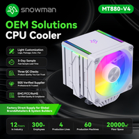 Enfriador de CPU de Doble Torre ARGB con 8 Tubos de Calor, 768 CFM, 280W TDP para Vendedores en Línea con Caja de Venta al por Menor Personalizada, Listo para Envío OEM