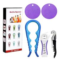 Ouvre-bouteille de bière Vefit ABS durable 4-en-1 avec thème amour et fleurs pour les cadeaux de mariage et de fêtes