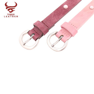 El más nuevo diseño al por mayor de <span class=keywords><strong>los</strong></span> niños zapatos planos de gamuza suave cinturones con perla, pendientes chica cinturón - Product Image 6