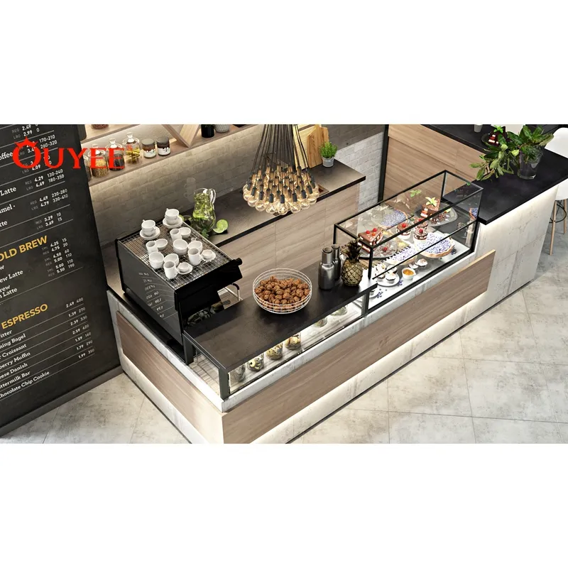 Diseño Comercial equipos Cafe Bar decoración café mostrador de la tienda