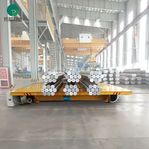 Rail Cart Motorized 20T Cable Reel Powered Motorized Electric Flat Heavy Duty Transfer Cart On Rails