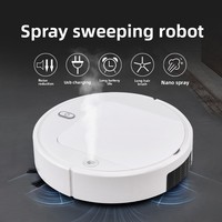 Aspirateur robot intelligent pour la maison, appareil compact, cadeau, robot de nettoyage de sol 3-en-1 rechargeable par USB pour les personnes paresseuses