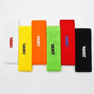 Aolikes Cotton Sport Elastic Stirnband mit individuellem Logo Bestickt Günstige Baumwolle Stirnband Schweiß band