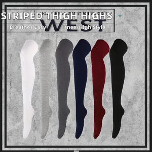Thigh High Breathable <b>Knitted</b> Socks Solid Pattern Womens Custom Cosplay <b>Stockings</b> for Dance Spring Daily - Product Image 2