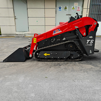 Mini-chargeuse sur pneus Kubota Diesel SMT-XC1100 25HP à levage vertical avec une efficacité opérationnelle élevée pour les travaux de construction