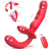 Vibromasseur anal double extrémité portable, stimulateur du point G, télécommande, vibromasseur vibrant pour doigt, plug anal, jouets pour adultes pour femmes et couples