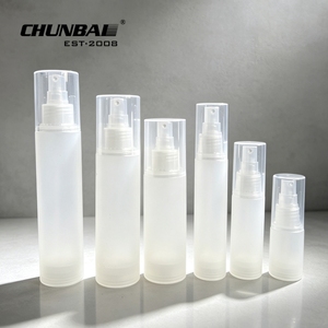Flacone Airless Vuoto da 15 ml 30 ml Bianco Rosa per Lozione Crema Mani con Tappo Sferico/a Sfera - Product Image 3