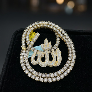 Custom S925 Silver 10K 14K 18K Rose Gold Bezel Setting <b>Cross</b> VVS Moissanite Iced Allah Name Hiphop IGI Certified Rhodium Plated - Product Image 2