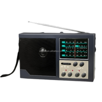 Radio Portátil de Alto Rendimiento con Reproductor BT, Alimentación CA/CC, 9 Bandas FM MW SW1-7, con Excelente Sonido