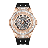 HANBORO Montre mécanique automatique de luxe pour homme Collection Super Bang Bracelet remplaçable à dégagement rapide Pointeur en acier inoxydable