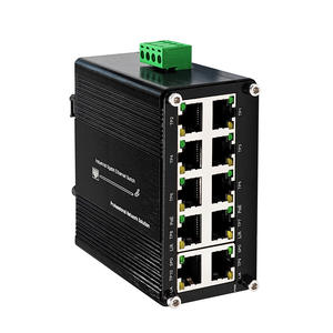Industrieller 10-Port Gigabit PoE Switch mit 48~57V DC, DIN-Schienenmontage 240W - Product Image 1