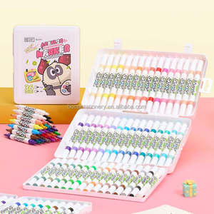 Juego de rotuladores acrílicos de doble punta, fácil de lavar para dibujar, <span class=keywords><strong>Material</strong></span> plástico con juego de embalaje para rotuladores artísticos - Product Image 3