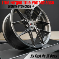 VeroX HF-5 Stil Yan Frezeli Y-Çubuklu Dövme Jantlar Fırçalanmış Gunmetal 18-24 İnç 5x112 5x114.3 5x120 Porsche BMW Audi Tesla için