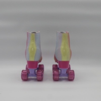 Yijiu ABEC-7 chaussures de patin à roulettes paillettes de cuir et Bluetooth avec lumière de semelle PU avec lumière